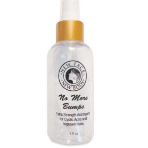 New Face New Body No More Bumps Extra Strength Astringent 4 fl oz bottle for acne and ingrown hairs